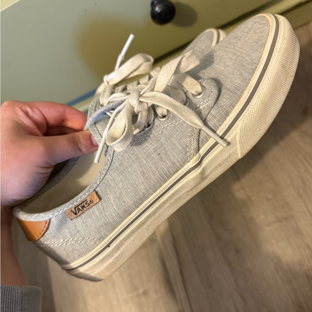 Vans Sneakers. light grey. Worn once. Great condition. Size 6.5 Womens.
